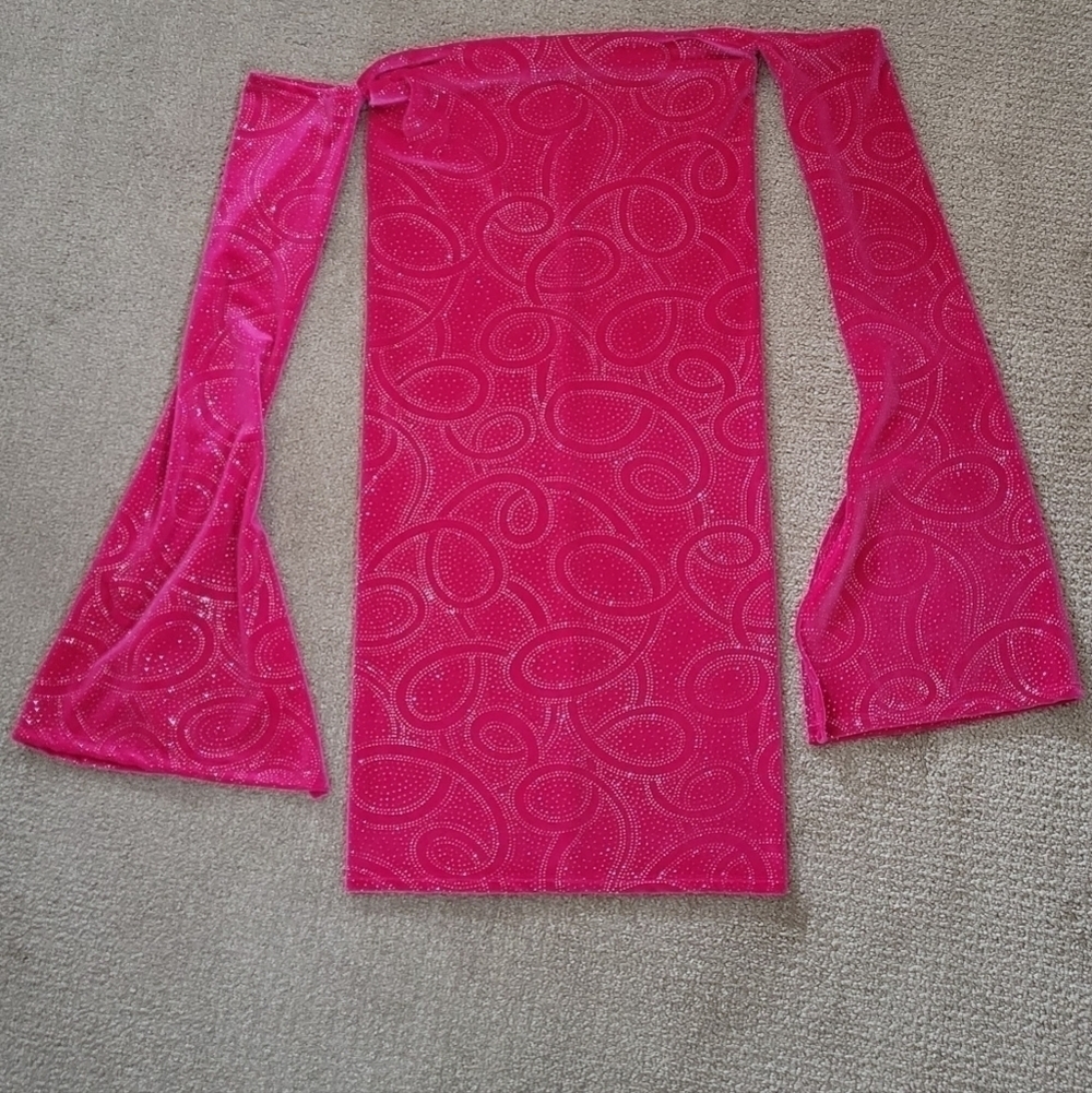 Twiley Collection NWOT Off The Shoulder Bardot Bell Sleeve Sequin Party Dress - Picture 6 of 15